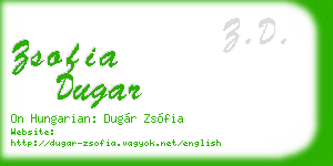 zsofia dugar business card