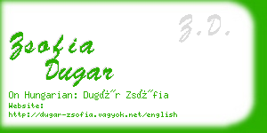 zsofia dugar business card